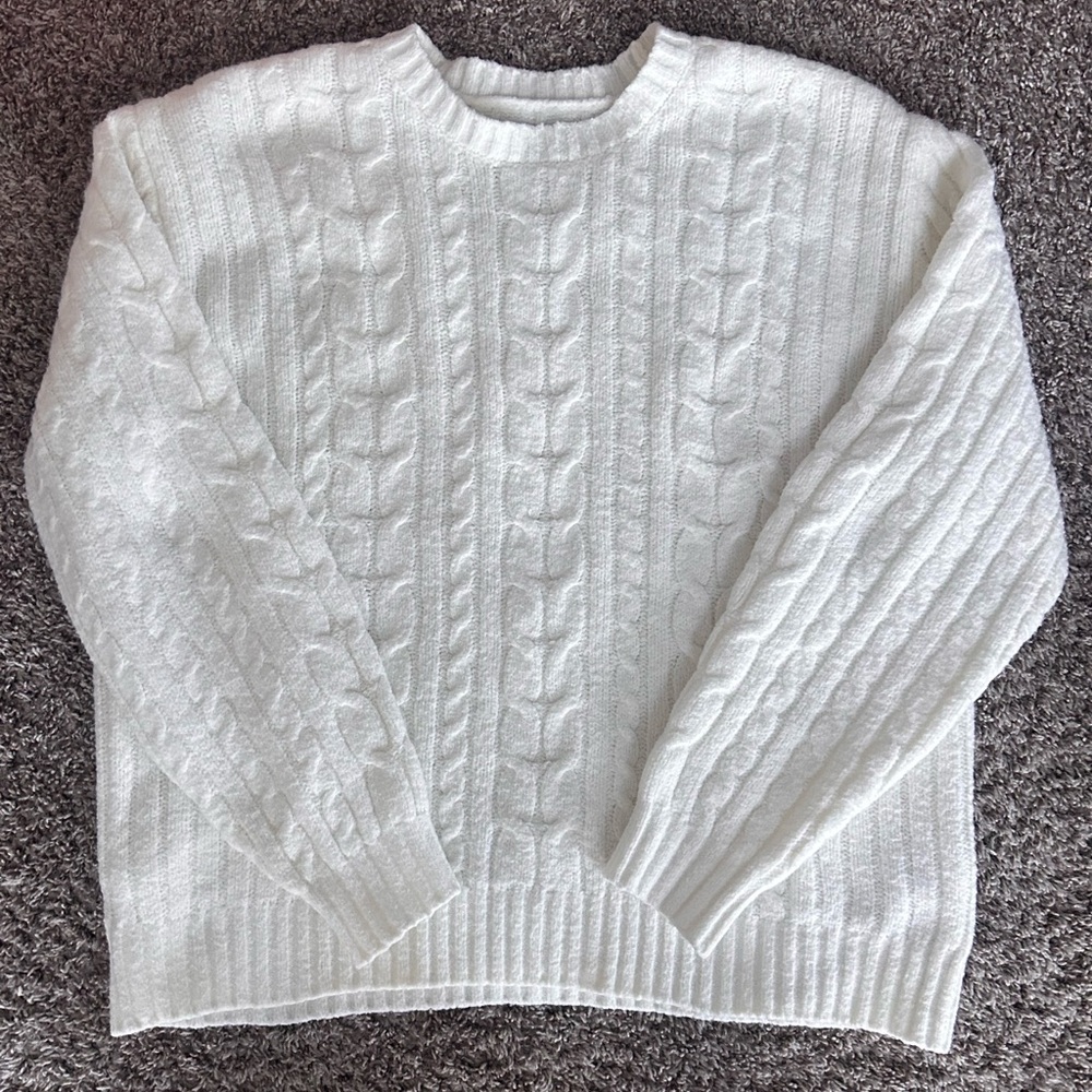 Hollister White Knit Sweater